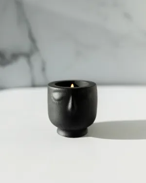 Mull It Over Coconut Soy Candle -  Modern Face Vessel Noir