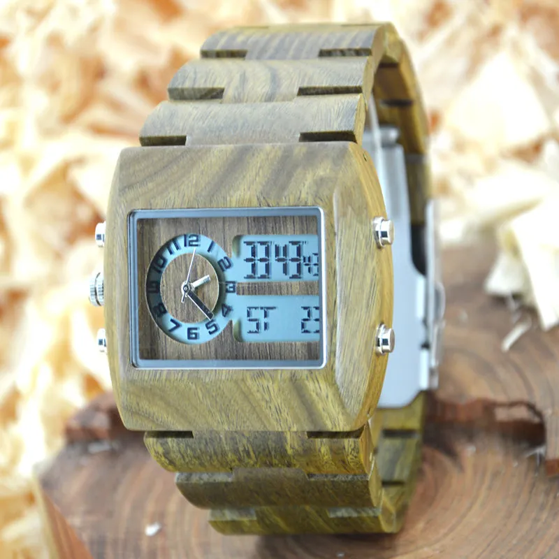 Multi function Square Case Link Watch