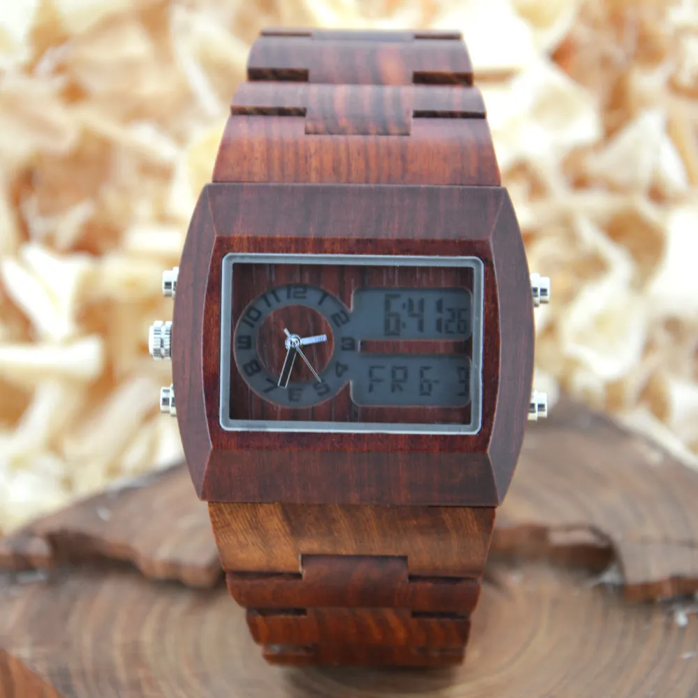 Multi function Square Case Link Watch