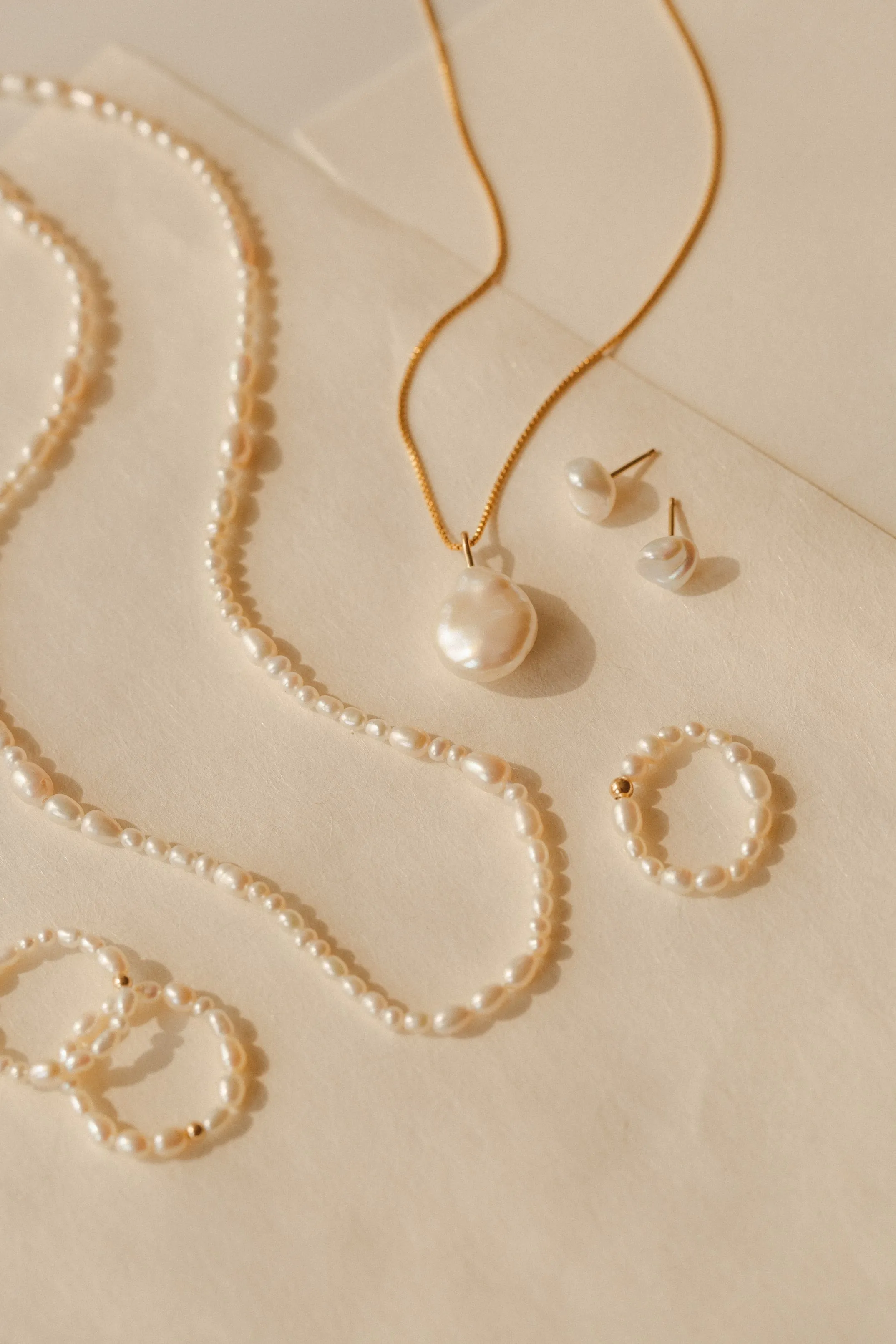 Organic Pearl Strand Necklace