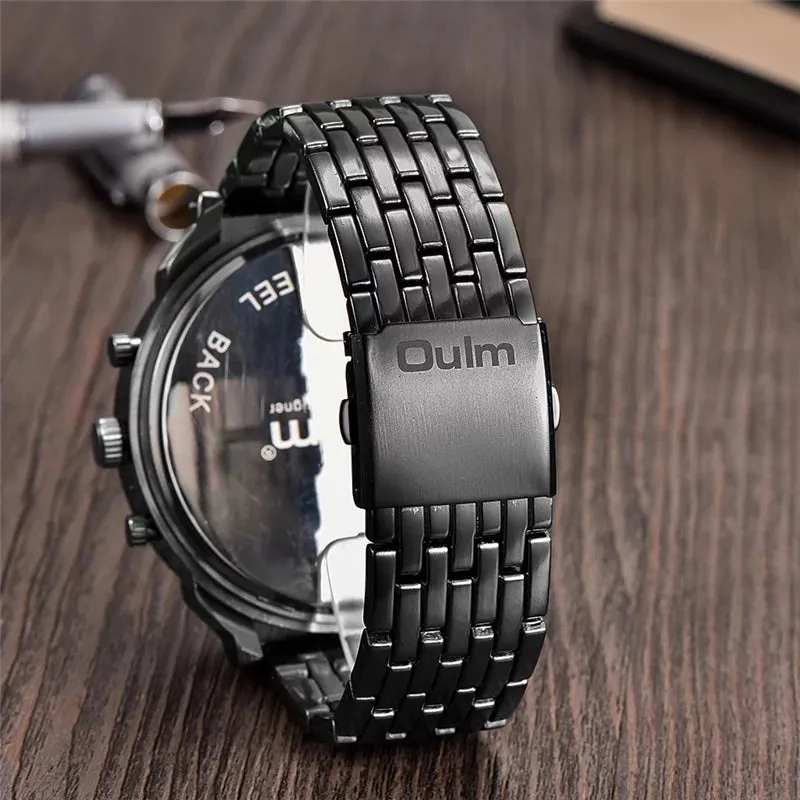 Oulm 3548 Luxury Brand Unique Stainless Steel 2 Watch