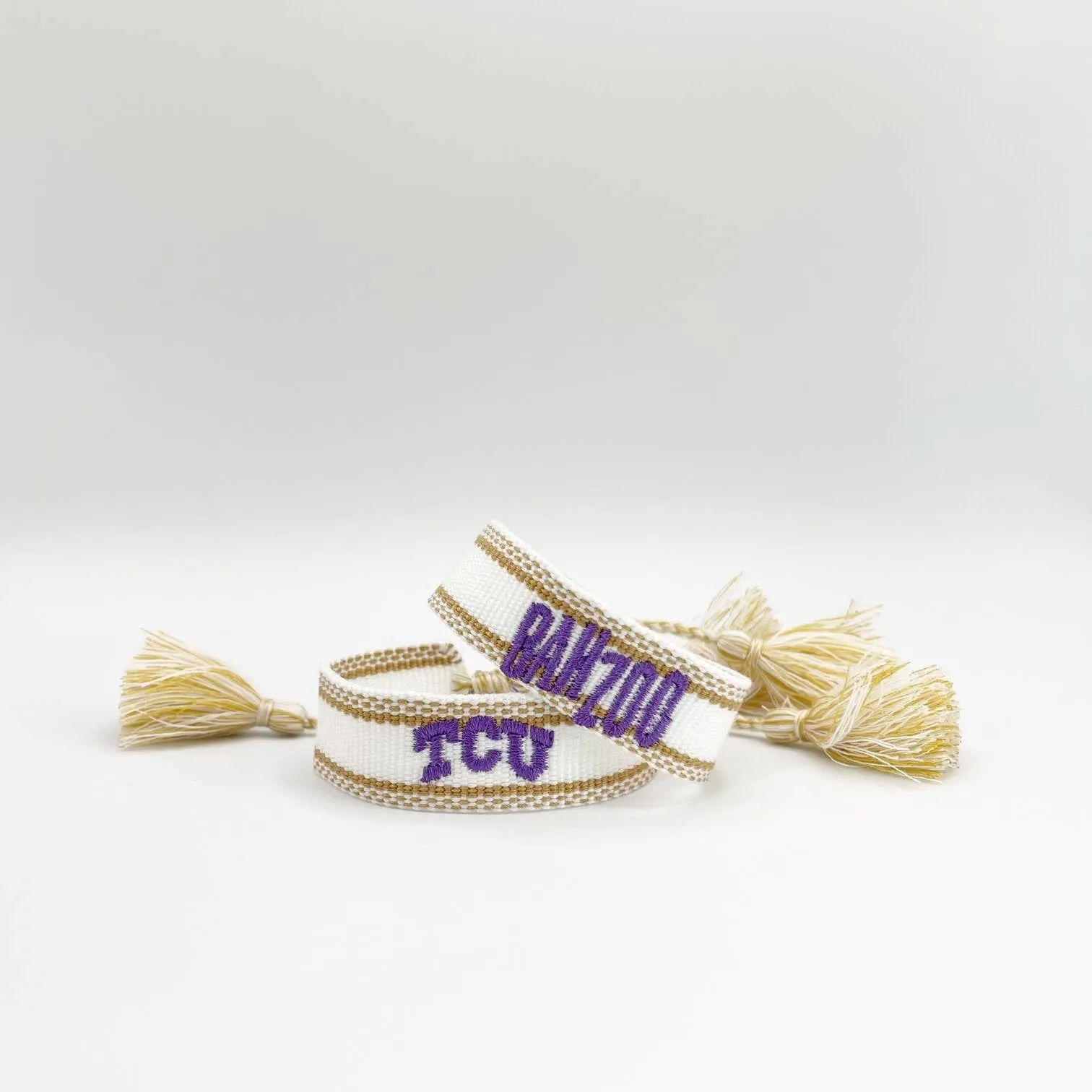 Peggy Falkenberg Designs TCU Game Day Bracelets - Ivory w/ Gold