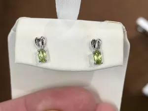 Peridot Silver Earrings