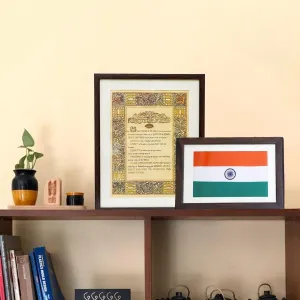 Pride of India set with Flag & Preamble in Handmade Paper