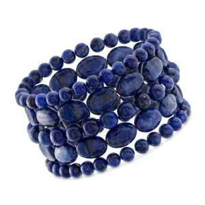 Ross-Simons Set of 5 Lapis Stretch Bracelets