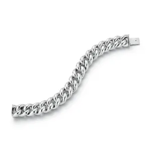 SAXON STERLING SILVER 15MM JUMBO CURB LINK BRACELET