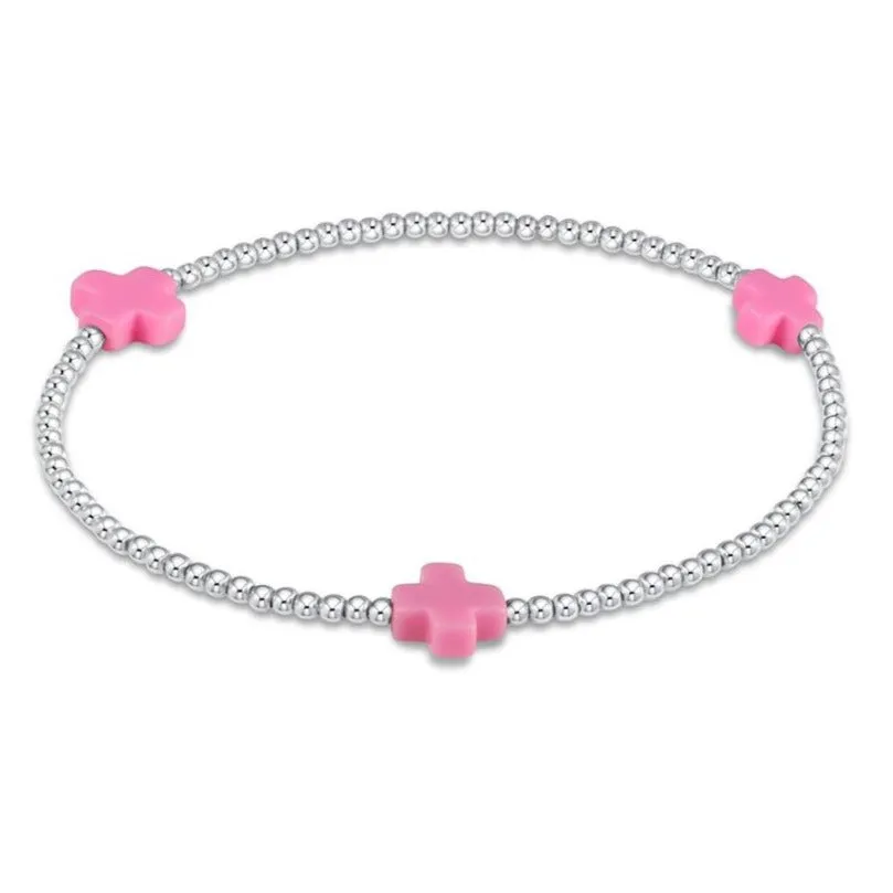 Signature Cross Sterling Pattern 2mm Bead Bracelet