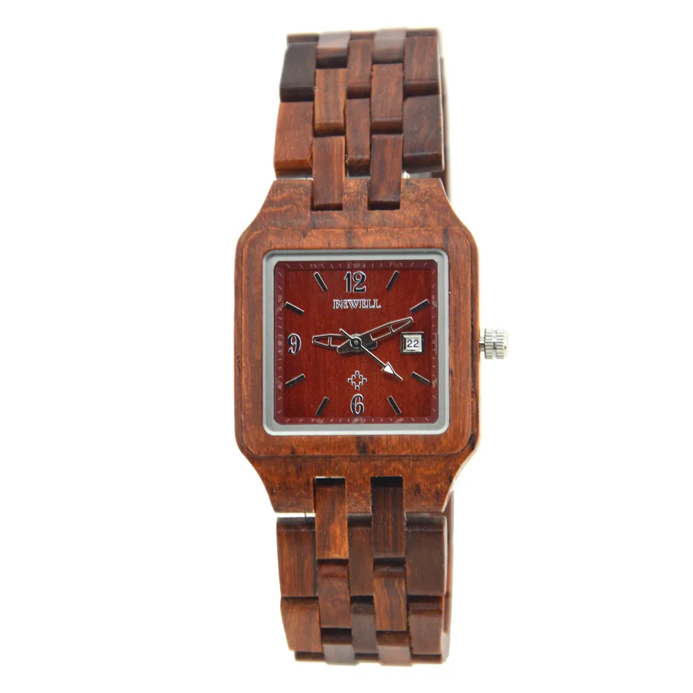 Square Case Wooden Wristwatch