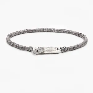 Sterling Silver Disc Beads "Ares" Bracelet