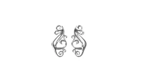 Sterling silver earrings "Filigree"