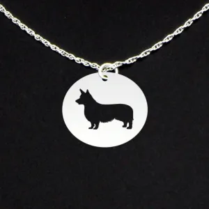 Sterling Silver Pembroke Corgi Cut-out Necklace