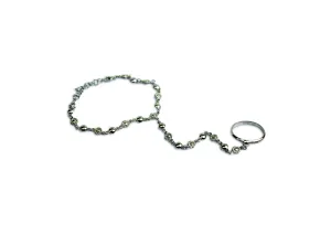 Sterling silver ring-chain bracelet “Lamara”