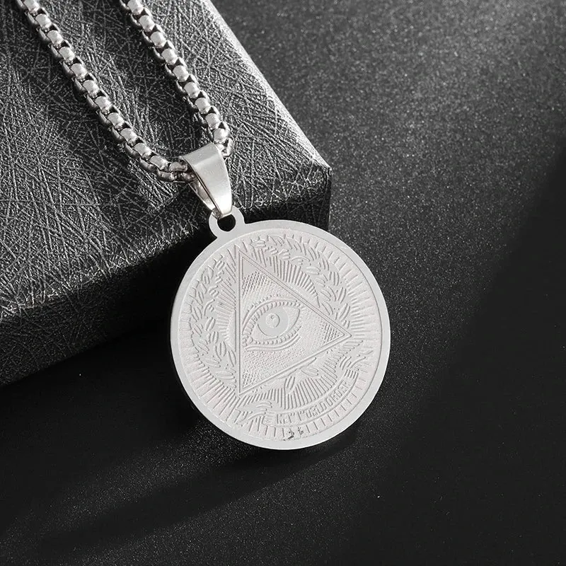 Stylish Pendants with an Ancient Egyptian-Inspired Eye of Horus Design, Offering Protection and Spiritual Significance for Men and Women