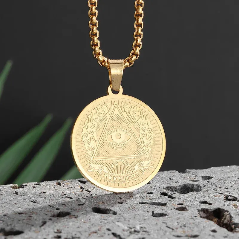 Stylish Pendants with an Ancient Egyptian-Inspired Eye of Horus Design, Offering Protection and Spiritual Significance for Men and Women