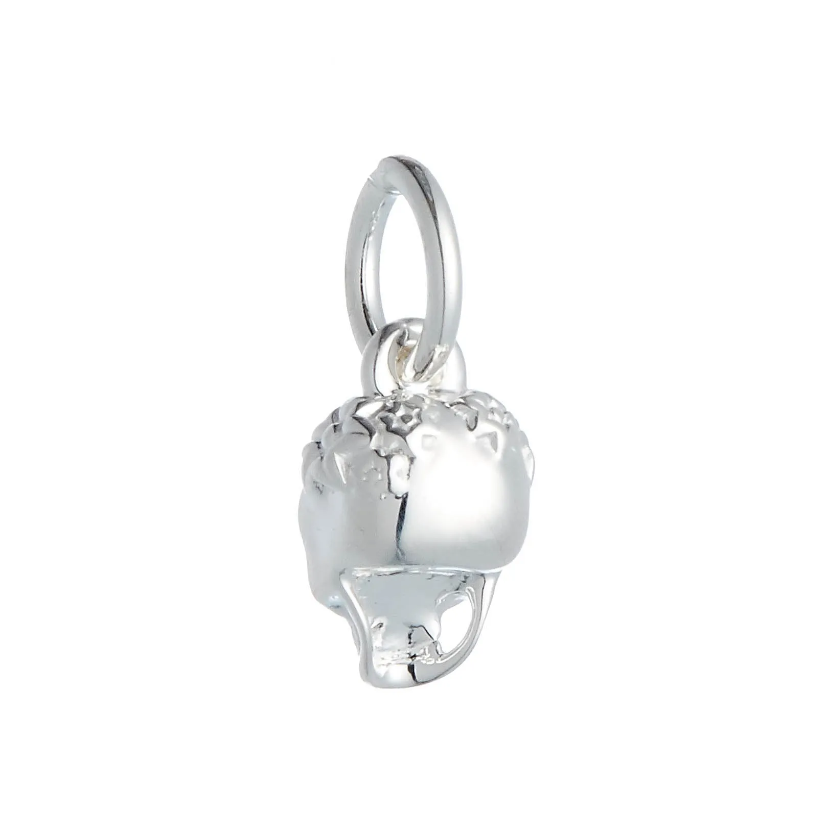 Sugar Skull Silver Charm