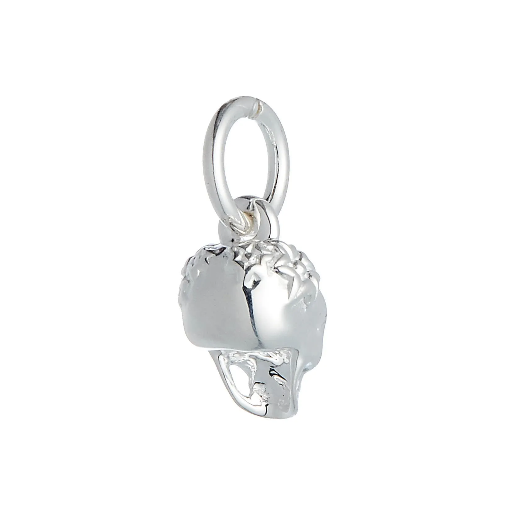 Sugar Skull Silver Charm