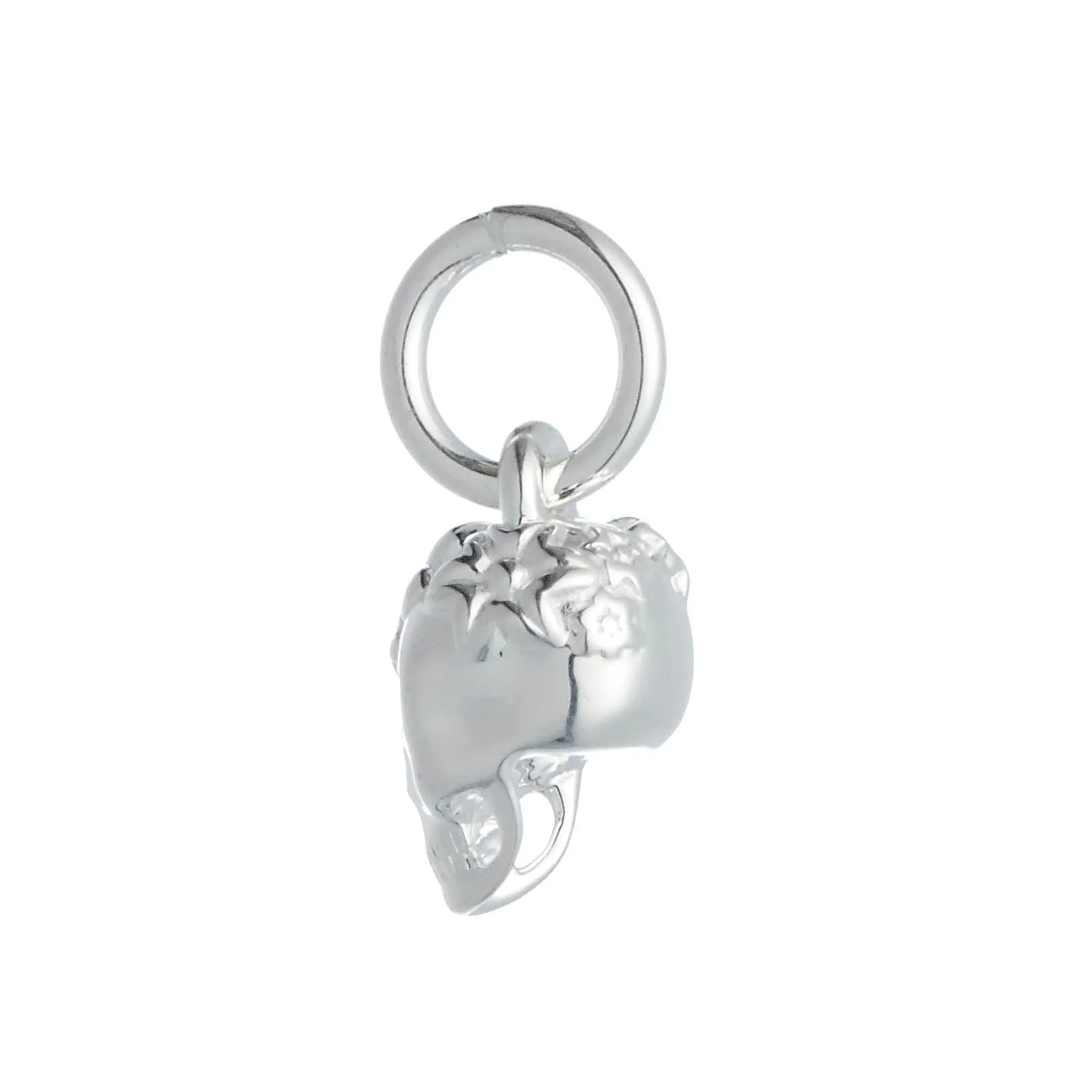 Sugar Skull Silver Charm