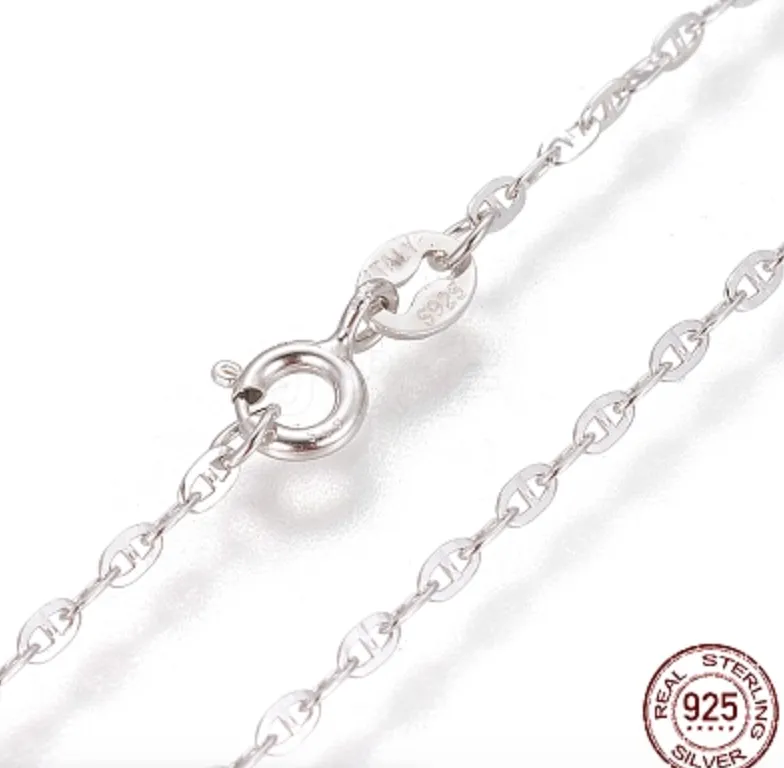 Tab Silver Necklace Chain- 925 Silver