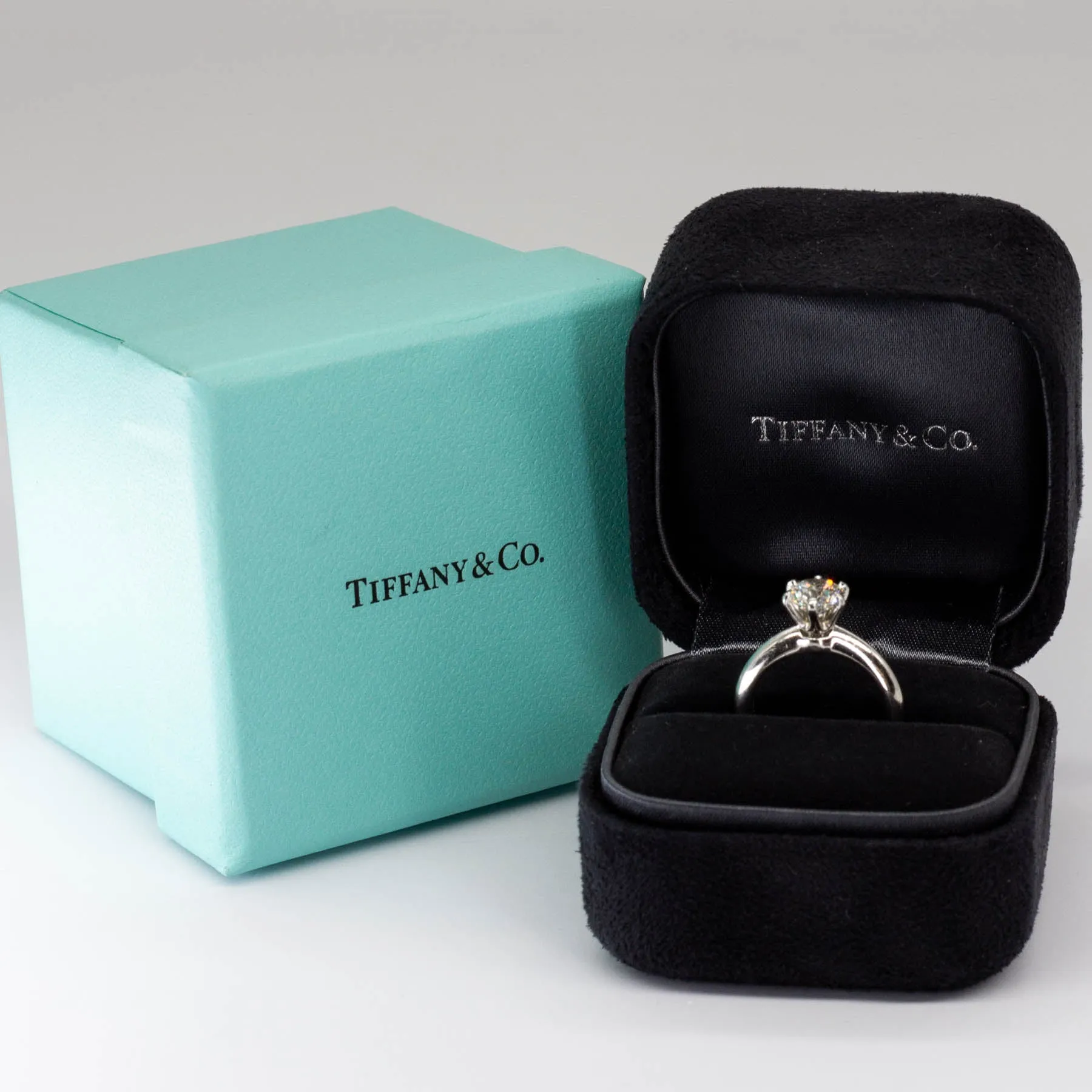 'Tiffany & Co.' Diamond Platinum Solitaire Engagement Ring | 1.06ctw VS2 I | SZ 3.5