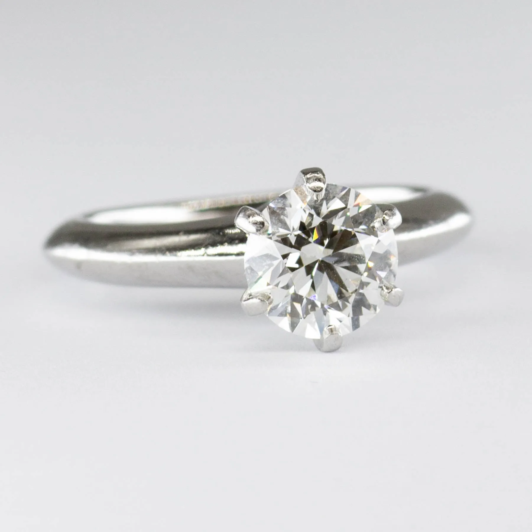 'Tiffany & Co.' Diamond Platinum Solitaire Engagement Ring | 1.06ctw VS2 I | SZ 3.5