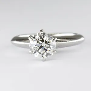 'Tiffany & Co.' Diamond Platinum Solitaire Engagement Ring | 1.06ctw VS2 I | SZ 3.5