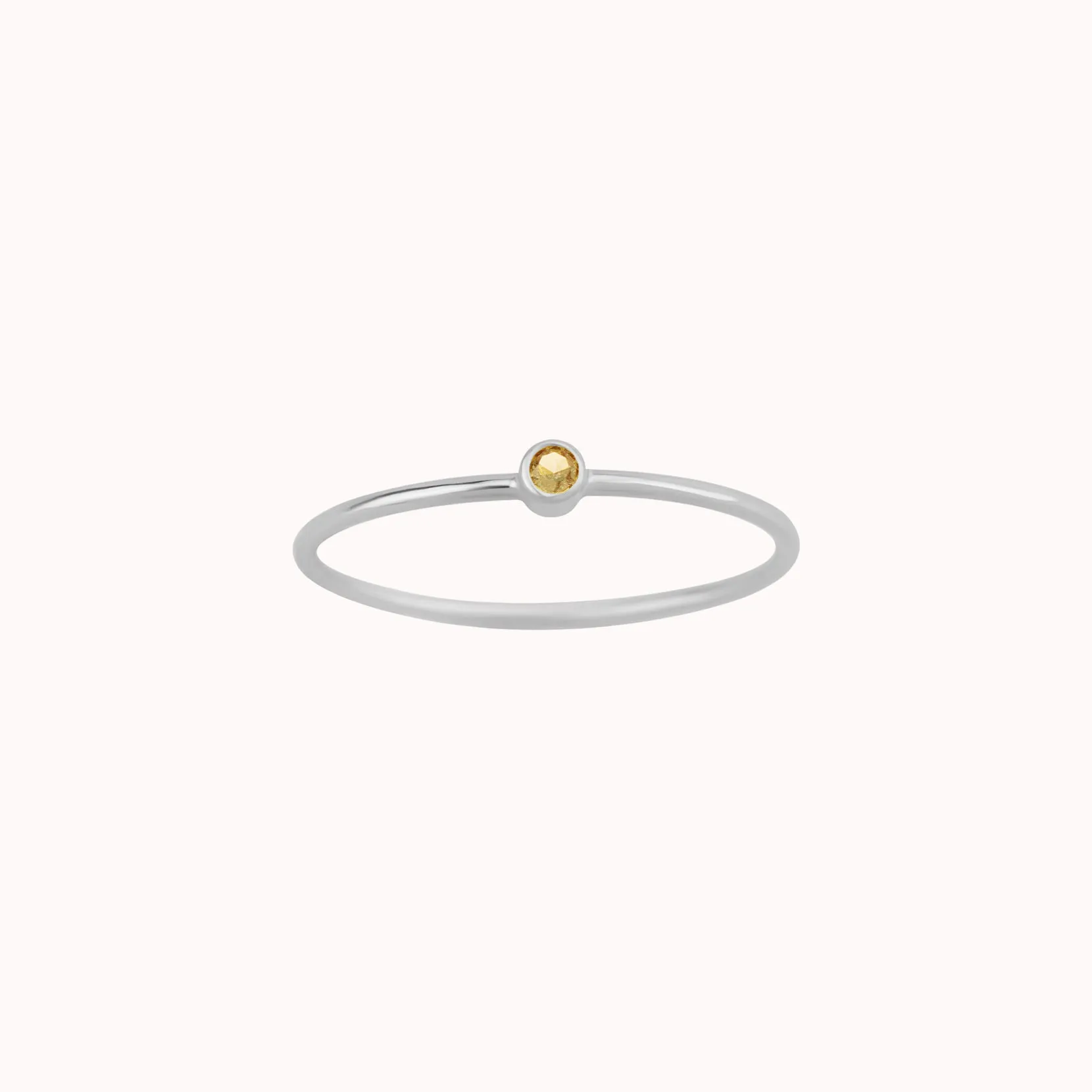 Tiny November Birthstone Ring ∙ Yellow Topaz