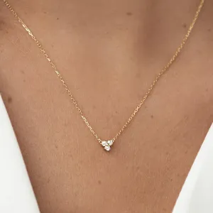 Sure! Heres an optimized title for the e-commerce product:

Elegant Trillium Necklace with Sterling Silver Pendant and Adjustable Chain