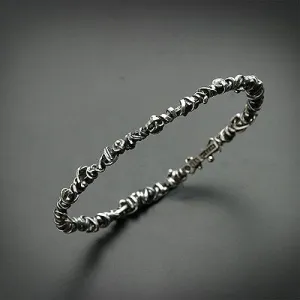 Vintage oxidized silver cuff bracelet