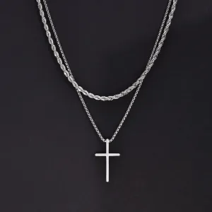 Vnox Mens Cross Necklaces