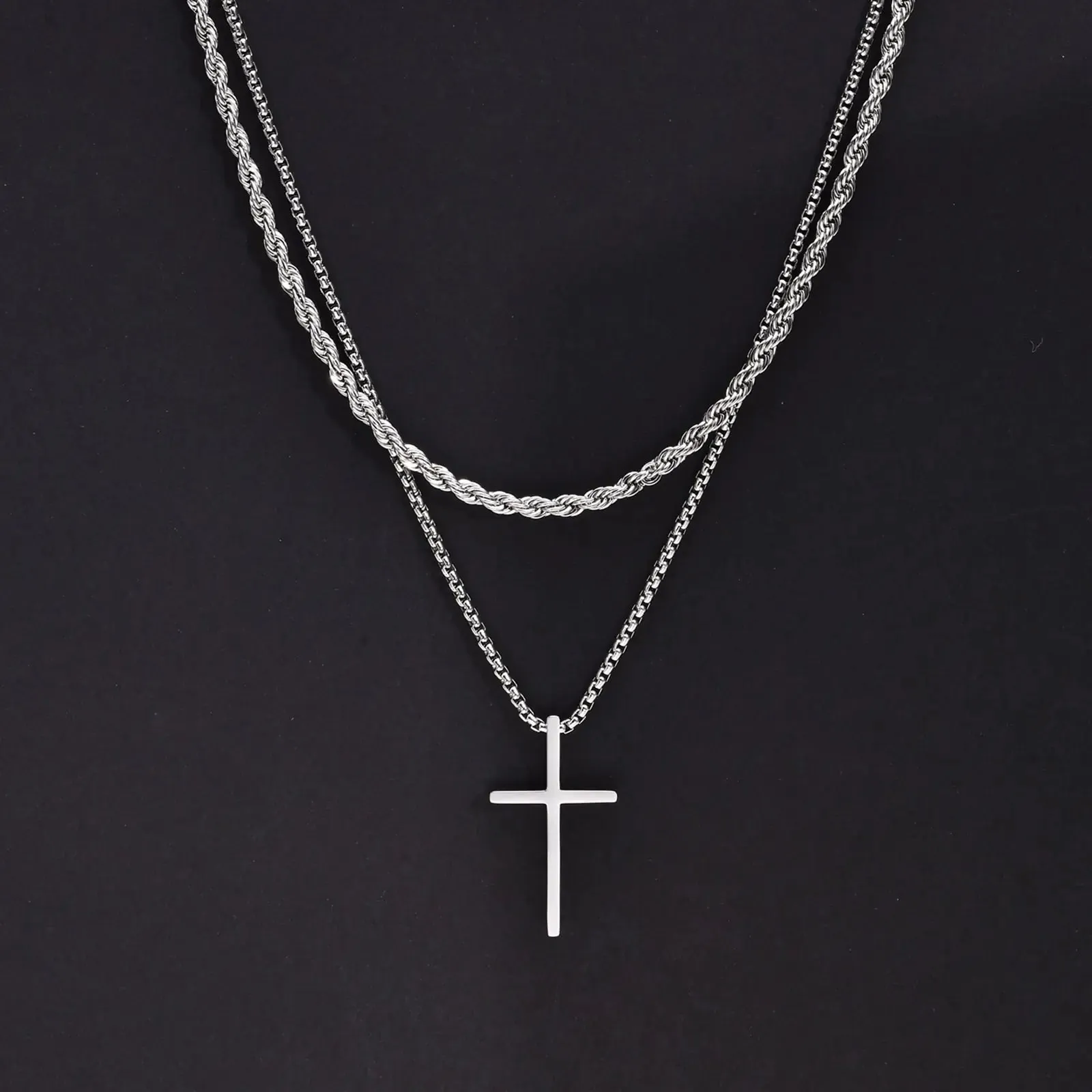 Vnox Mens Cross Necklaces