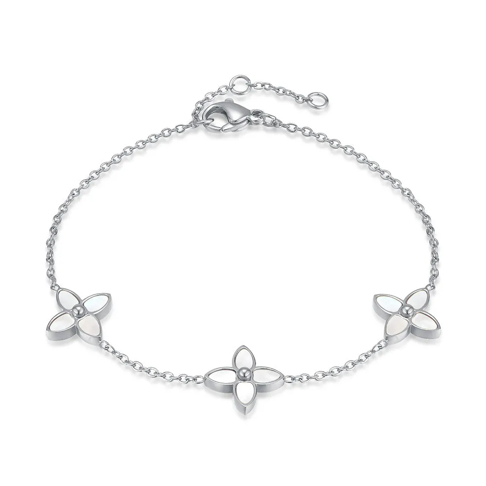 Women's fleur bracelet - silver